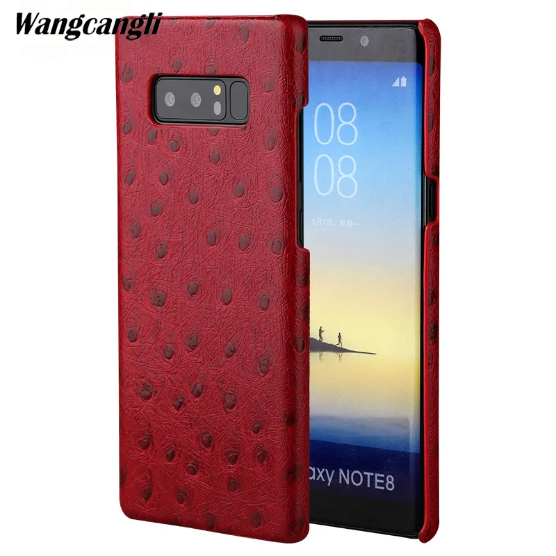 Wangcangli чехол для телефона из натуральной кожи для iSamsung note 8 Страусиная текстура чехол для телефона защитный чехол для телефона