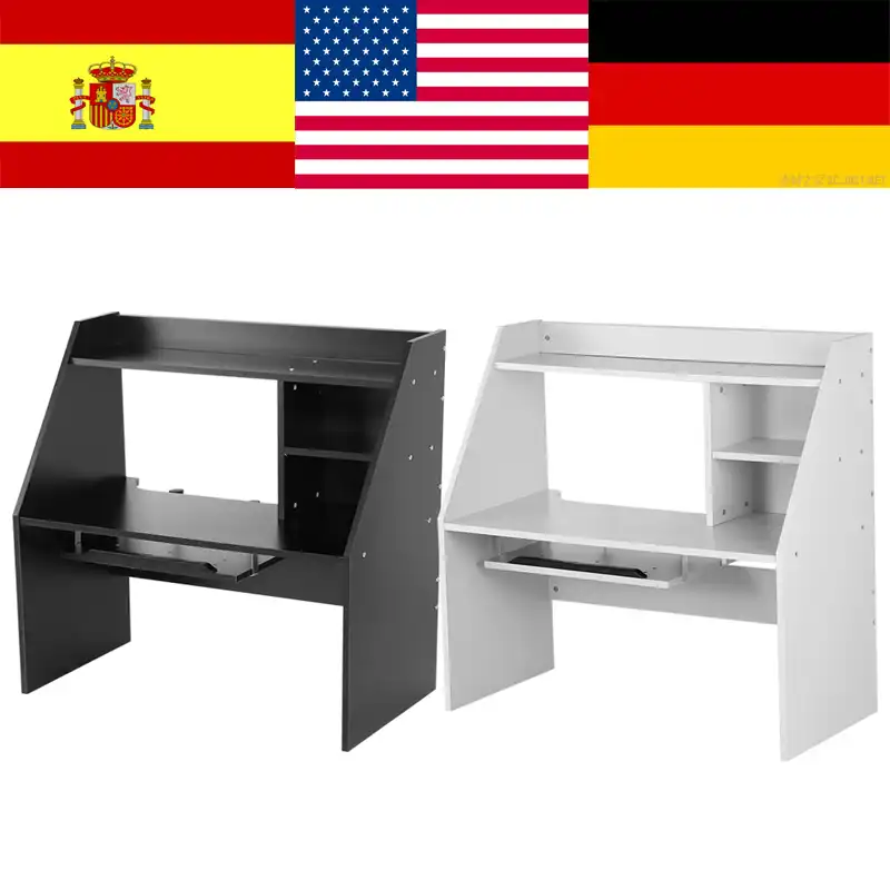 Wooden Storage Shelf Computer Laptop Study Desk Table Organizer