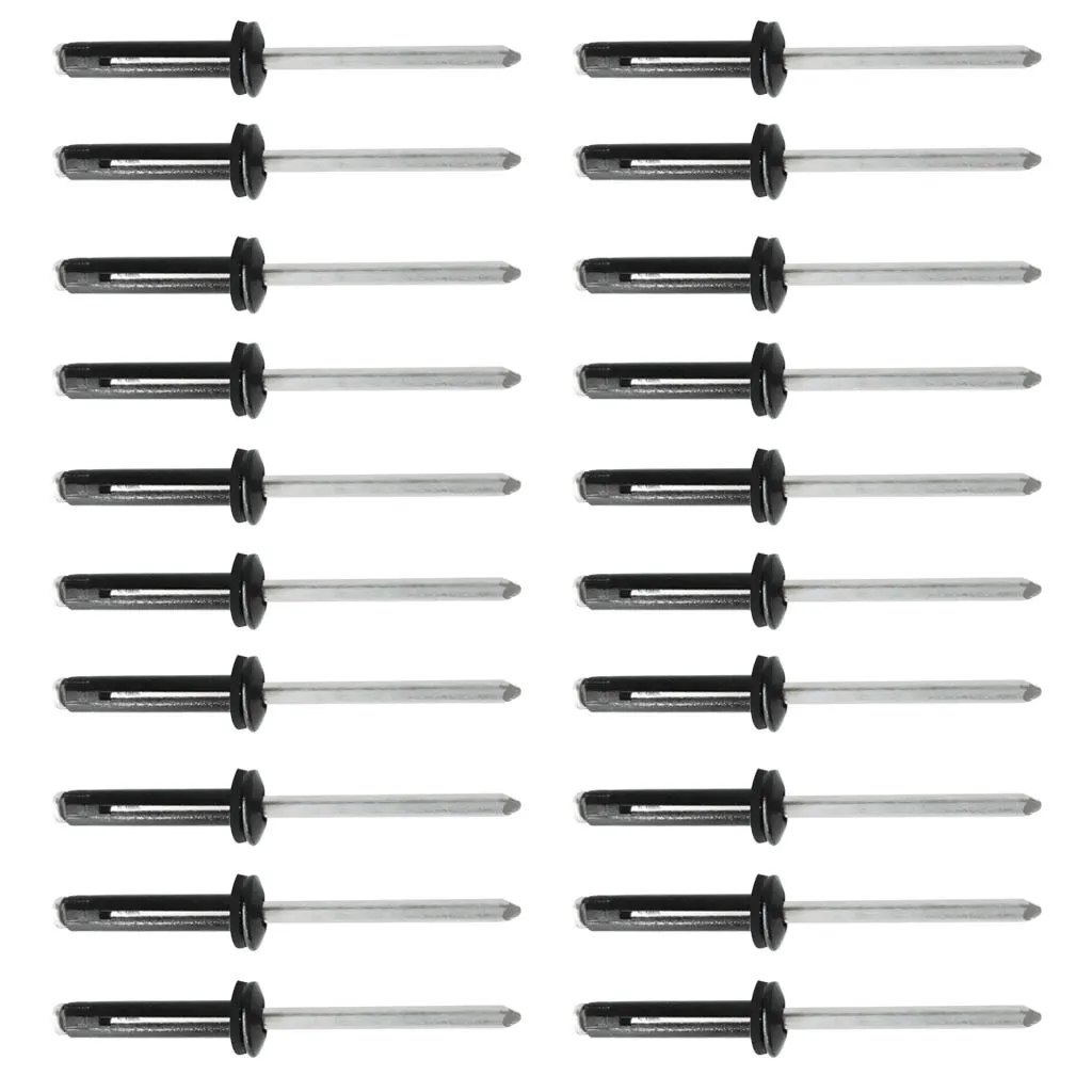 20Pcs Aluminum Kayak Canoe Tri Grip Rivet Mounting Rivets Deep Water Long Grip Tri-Fold Bulb Rowing Boat Kayak Accessories