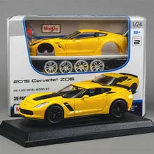 Maisto 1:24 Corvette Z06 сборки DIY гоночный автомобиль литья под давлением Модель комплекты в коробке