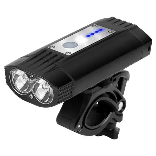 Black WEST BIKING 4000mAh Bicycle Light T6 USB MTB Road Bike Headlight Flashlight Bike Accessories 5 Mode LED Cycling Front light Lamp - Цвет: Black