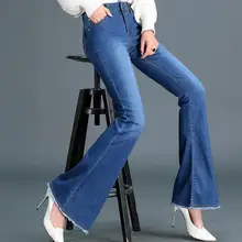 Новые осенние и зимние брюки с высокой талией размера плюс длинные брюки женские джинсы