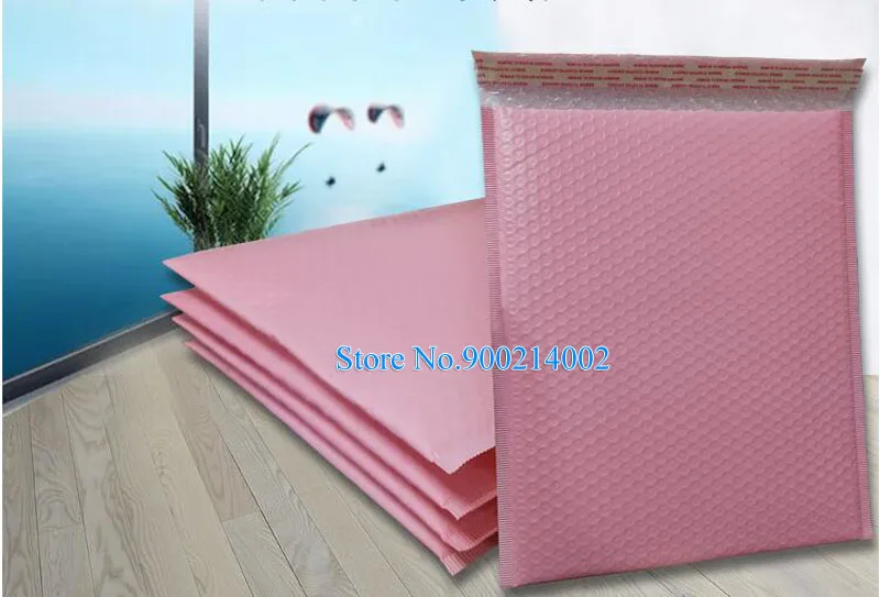 

20pcs/bag 25*30+4cm Light Pink Self Sealing Packing Gift Bags Poly Bubble Mailer Envelopes Padded Mailing Bag