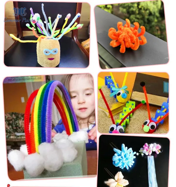 50pcs 30cm steli di ciniglia colorati scovolini giocattoli educativi per  bambini fatti a mano festa di compleanno di natale decori forniture  artigianali fai da te - AliExpress