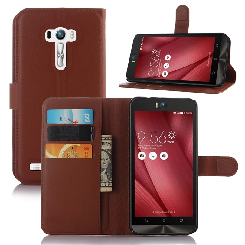 

Luxury Leather Wallet Flip Leather Capa Cover For ASUS Phone Case For ASUS ZenFone Selfie ZD551KL Z00UD Z00UDB 5.5'' ZD 551 KL