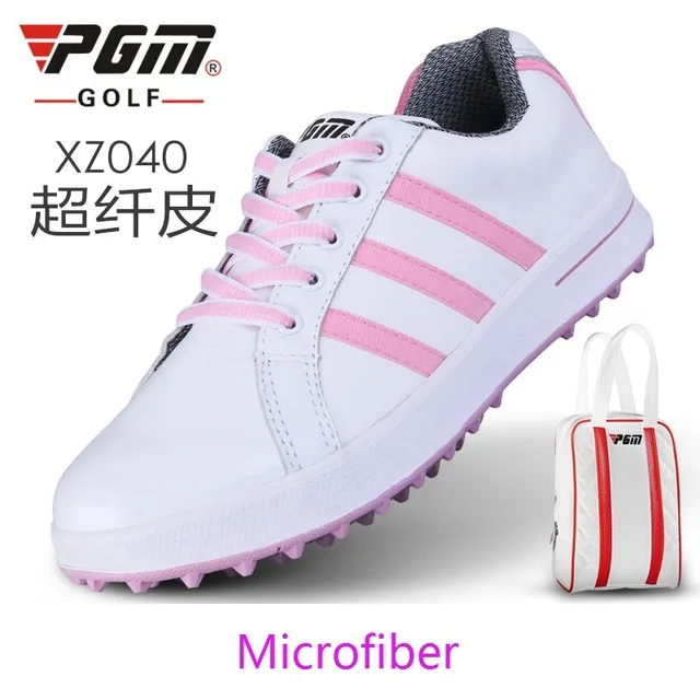 Марка PGM женская спортивная обувь из натуральной кожи обувь для гольфа спортивная легкая и устойчивая и водонепроницаемая. Поставляется с сумкой для обуви - Цвет: one