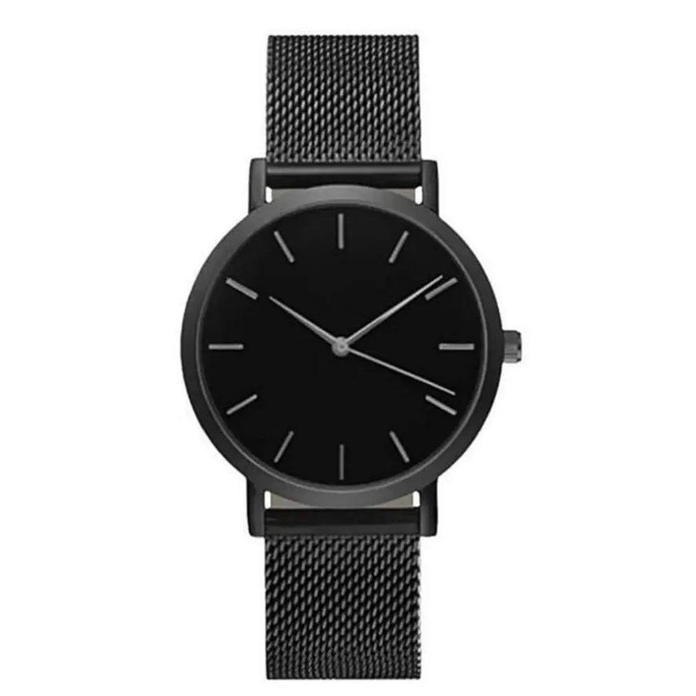 

Simple Ultra-thin Stainless Steel Strap Watch Men And Women Wrist Watch Quartz Watch Fashion Charming Hand Decoration