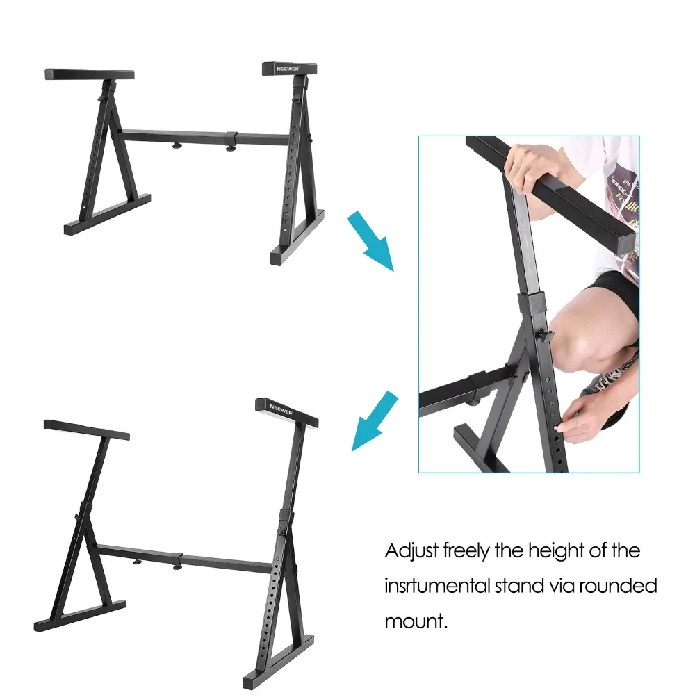 Neewer сверхмощный z-стиль клавиатура Стенд с 23,2-35," /59-90 см Регулируемая высота и 24,6-40,9"/62,6-104 см регулируемая ширина