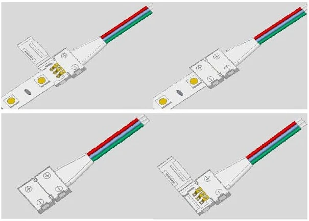 [Семь Neon] 1000 шт. 15 см светодиодные полосы разъемы для 3pin 10 мм fpbc доска два цвета LED разъем полосы SMD кабель