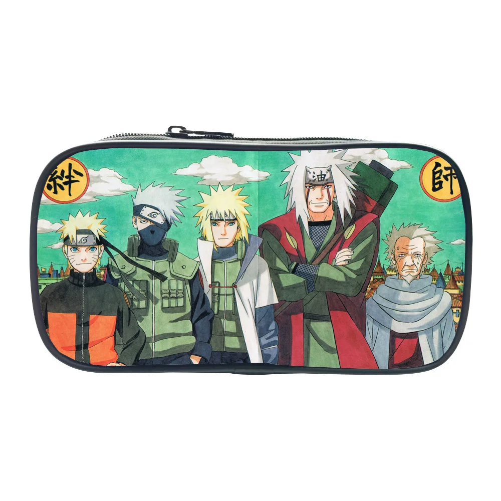 

Naruto Kids Stationery Bag Kakashi Children Boy Girl Kid Pencil Case Uchiha Sasuke Fashion New Cute High Quality School Supplies