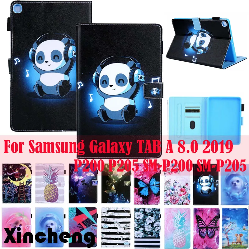 Чехол-книжка с бумажником для Samsung Galaxy Tab A 8 0 P200 P205 SM-P200 SM-P205 2019 &quotпланшет рисунком