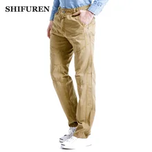 SHIFUREN/мужские повседневные хлопковые брюки-карго с несколькими карманами, высококачественные Свободные мешковатые комбинезоны, брюки, рабочая одежда, большие размеры 29-38, без ремня