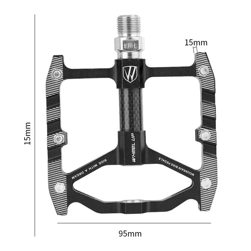 Колеса утолщенные ЧПУ Алюминиевый сплав+ углеродное волокно трубки велосипедные педали Нескользящие герметичный подшипник Плоские Педали для MTB BMX дорожный велосипед