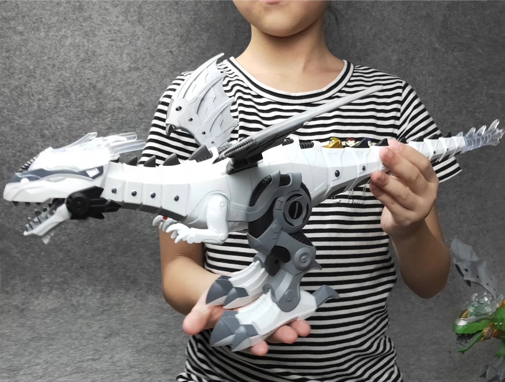 Robô com Som Brinquedos para Crianças Brinquedo Elétrico Grande Tamanho Andando Spray Dinossauro Claro Dinossauros Mecânicos Modelo 5 Brinquedo elétrico grande tamanho andando spray dinossauro