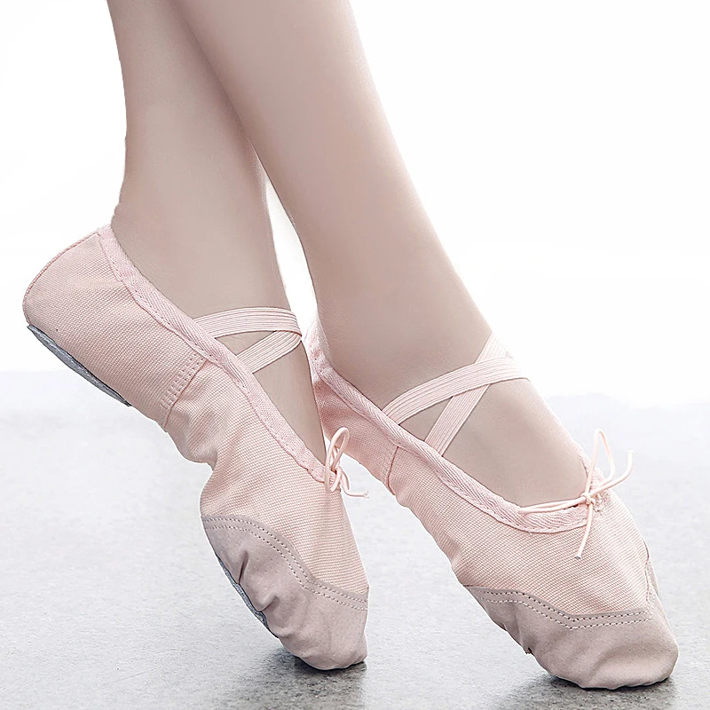 

Sport Ballet Shoes Women Girl Soft Sole Bowtie Dance Shoes Canvas Cotton Yoga Shoes Flats Pink Ladies Practice Shoes Sneakers