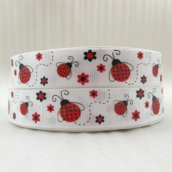 

10Y43545 7/8"(22mm) ladybug ribbon high quality printed polyester ribbon 10 yards, DIY handmade materials, wedding gift wrap