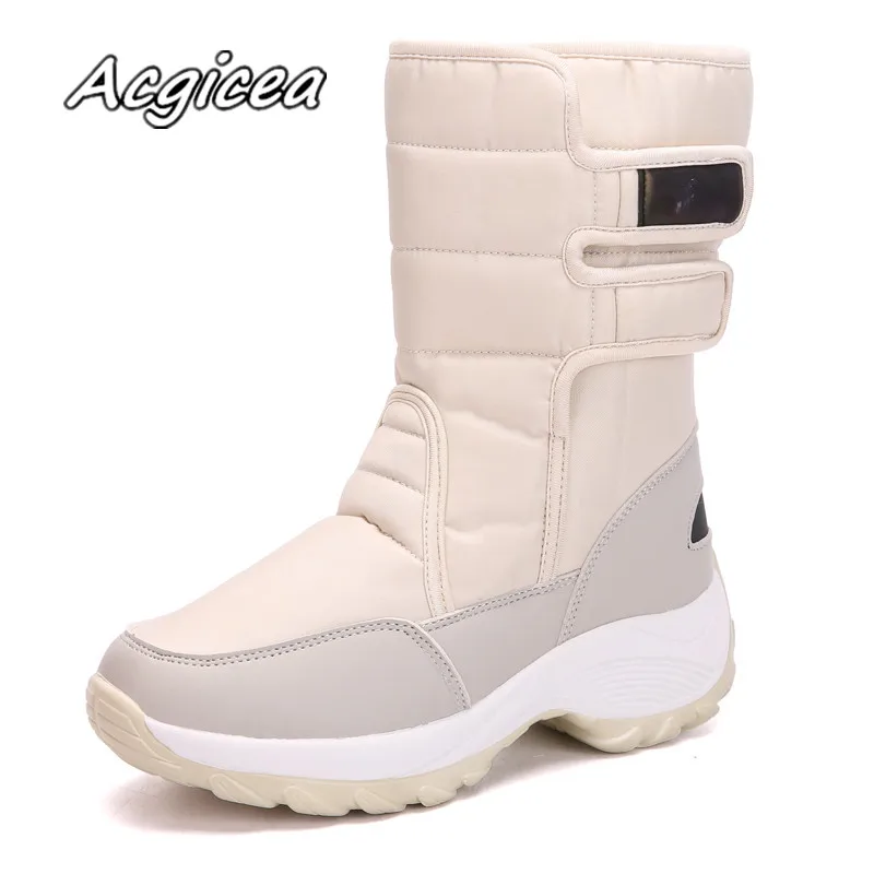 

2019 winter ladies wild plus velvet warm boots female non-slip outdoor Comfortable leisure snow boots women waterproof boots w88