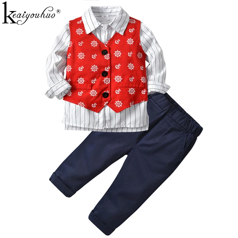 

KEAIYOUHUO Toddler Boys Clothes 2019 Winter Baby Boy Clothes Children Gentleman Outfits Suits Long Sleeve Costume For Kids Sets