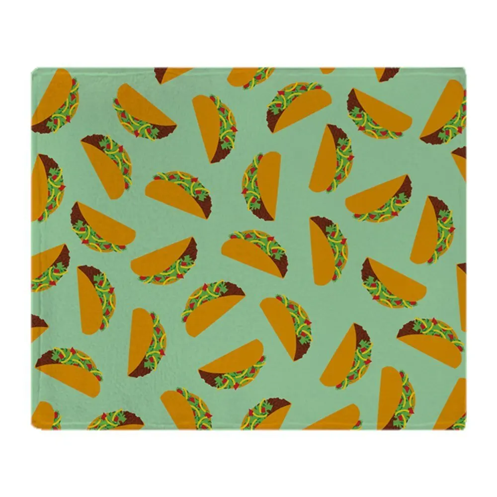 Мягкое Флисовое одеяло с узором Taco мягкое фланелевое для использования на диване