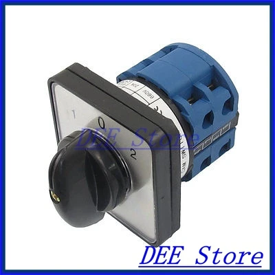 

AC 660V 20A 1-0-2 Latching 8 Terminal Cam Combination Changeover Switch