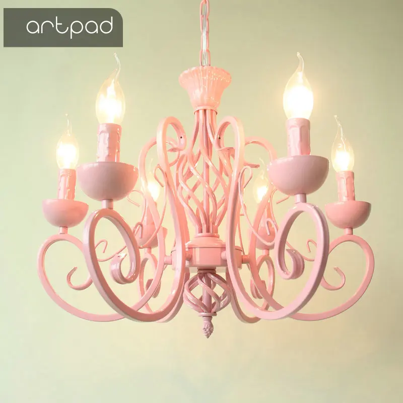 

Artpad Europe Creative LED Pendant Lights for Hall Living Room Home Fixtures 6/8 Heads E14 Candle Princess Bedroom Hanging Lamp