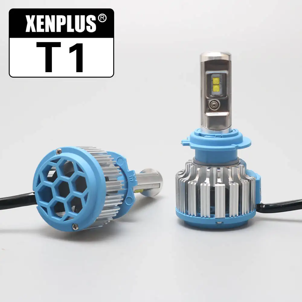 Xenplus очень яркий фонарь H7 светодиодные лампы Canbus 80 Вт 7000LM H4 H1 H3 H11 HB3 9004 9005 9006 880 Cree чип T1 противотуманных фар 12 V - Испускаемый цвет: H7