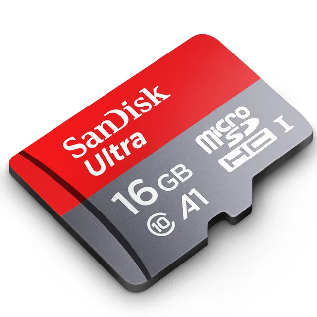 Двойной флеш-накопитель SanDisk картой Micro SD объемом 16 Гб оперативной памяти, 32 Гб встроенной памяти, 64 ГБ 128 ГБ 200 ГБ флэш-карта памяти Uitra Class10 Max 100 МБ/с. tf карта cartao de memoria - Емкость: 16GB with gift