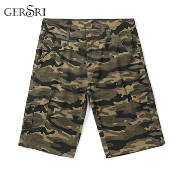 

Gersri New Short Pants Men's Cotton Camouflage Military Shorts Male Cargo Shorts Big Size baggy Young Short jeans