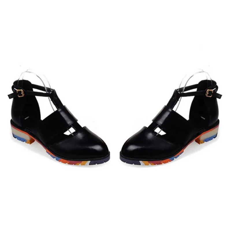 ENMAYLA/Новые пикантные летние туфли сандалии с Т-образным ремешком женская обувь на платформе с резиновой подошвой женские оксфорды с вырезами, женские оксфорды
