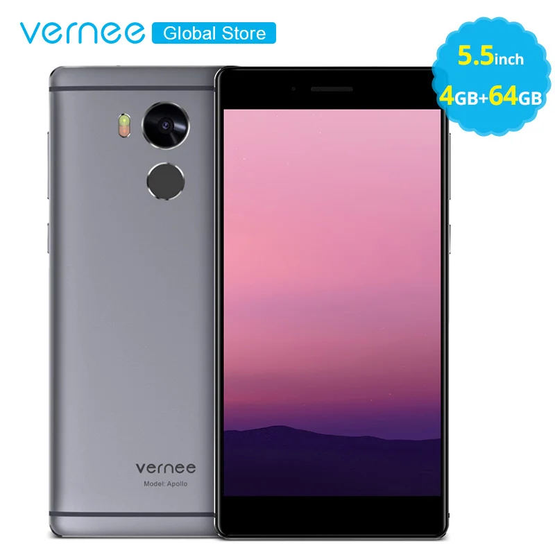 Vernee Apollo 5 дюймов 4 GB Оперативная память 64 Гб 4G мобильный телефон MT6797T Дека Core 3100 mAh