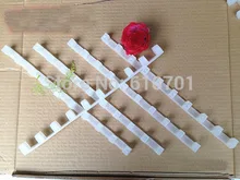 10 pces espaçadores de estrutura castelada (5 pares) segurando 9 quadros de plástico 38x1.8x2.5 cm l x w x h
