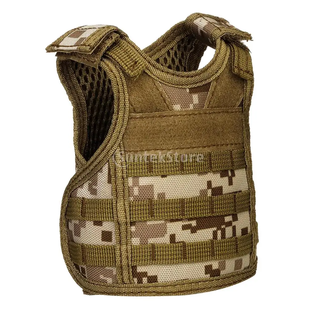 Mini Military Army Tactical MOLLE Vest Style Beers Sleeve Cans Cover Bottles Stubby Holder Cool Bottle Decoration