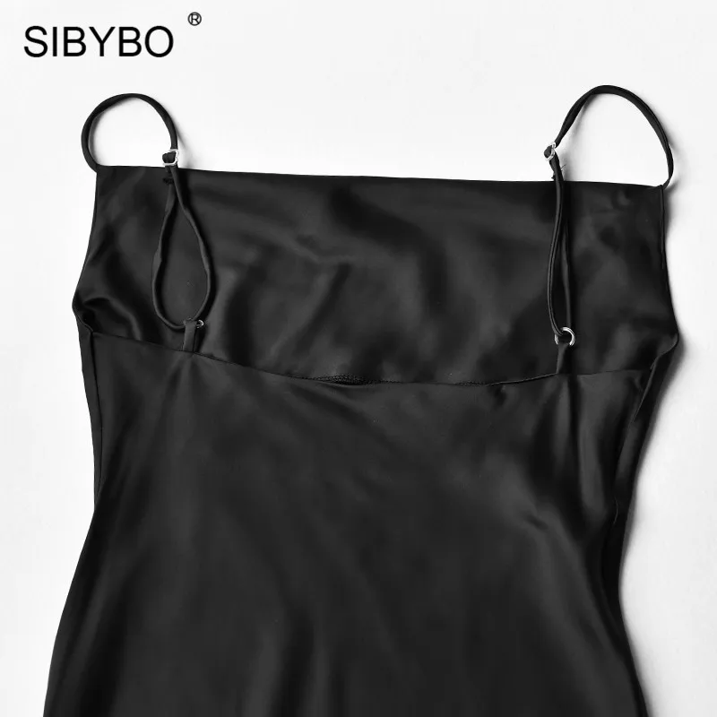 Женское короткое платье с открытой спиной Sibybo свободное мини без рукавов на