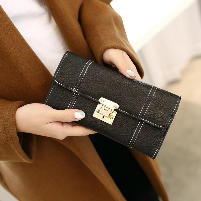 Black Women Wallet 2016 New Arrived Multi Imitation Wallets Long Women Wallets European And