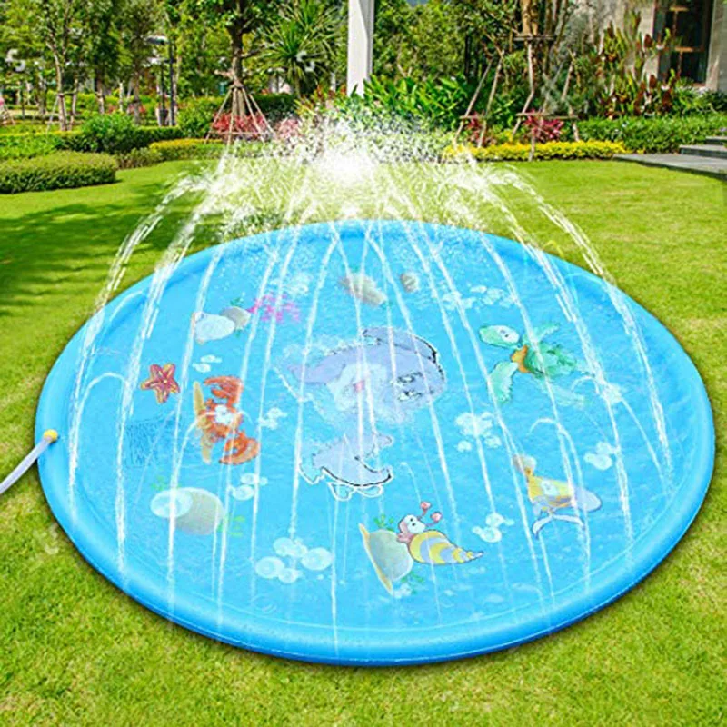 discount  170cm Outdoor Children Playing Swimming Pool Toy Water Sprinkler Mat Lawn Cushion Cushion Pool Game