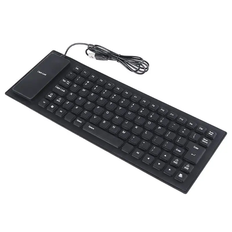 VAKIND 85 Keys USB Wired Foldable Keyboard Waterproof Flexible Silicone