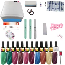 УФ светодиодный набор инструментов для дизайна ногтей Гель-лак для полировки сверлильный станок для маникюра