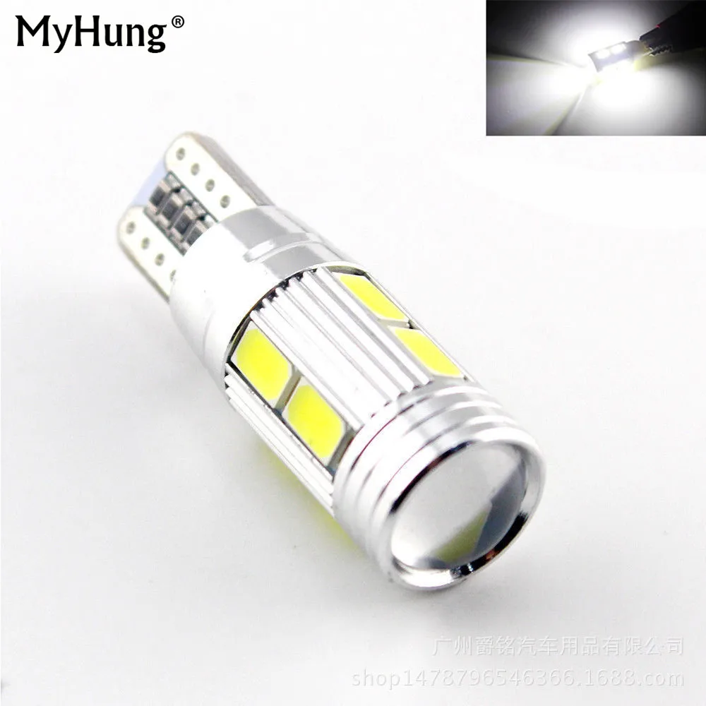 

4Pcs Car LED T10 Canbus W5W 10 SMD 5630 5730 LED Light Bulb No Error Led Parking Fog Car Side Light No Error Universal Car Light
