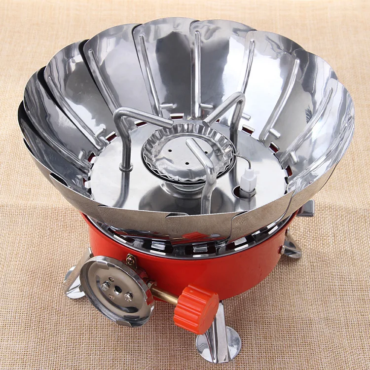 2017 Portable outdoor camping cook gas stove knob burn er furnace wild