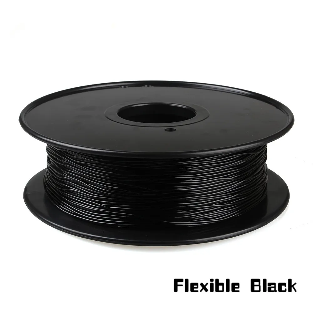 

1kg 1.75mm black flexible filament, Flex filament, rubber filament for 3d printer
