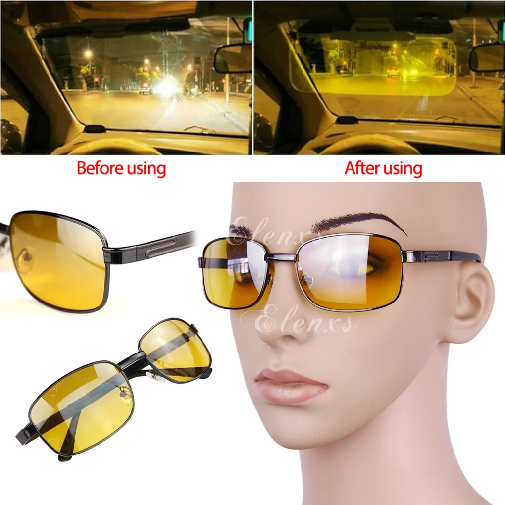 Классические солнцезащитные очки ночного видения для вождения matal Eye-очки с желтыми стеклами