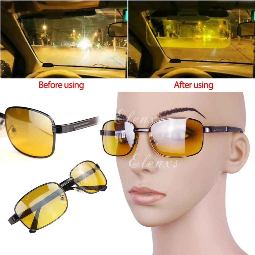 ray ban sunglasses women Classic Night Vision Driving matal Sunglasses Eye-glasses yellow lens designer sunglasses