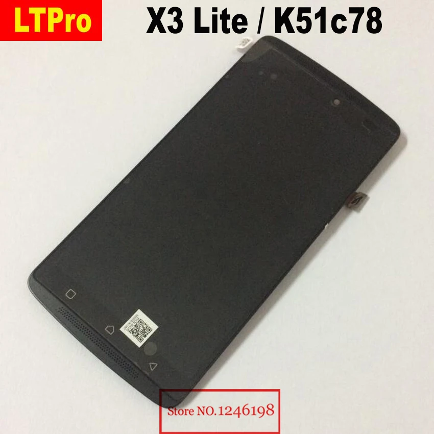 

LTPro Black White LCD Display Touch Screen Digitizer Assembly with Frame For lenovo Vibe X3 Lite K51c78 X3Lite Phone Repair Part