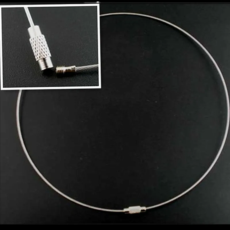 10Pcs Silver Tone Silver Tone Round Steel Wire Screw Clasp Bubble Gum