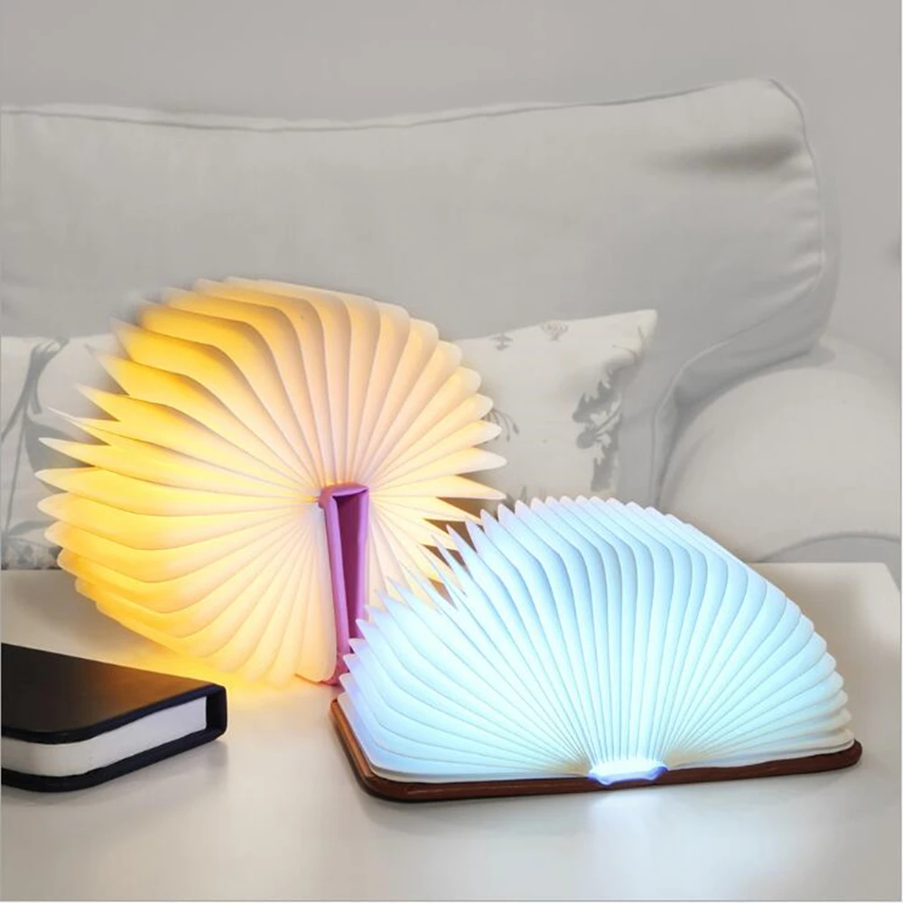 

Night light Lamp moon lamp Mini colorful book light usb colorful color folding book light bedside lamp portable and convenient
