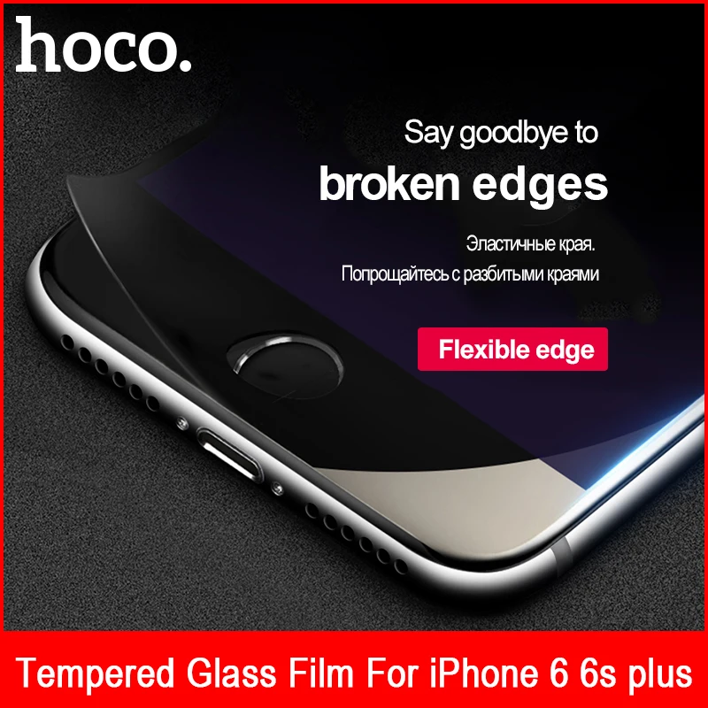 HOCO 9H мягкий изогнутый край Полное покрытие HD закаленное стекло анти синий луч для iphone 6 6s 7 8 plus 0,16 м Защитная пленка для экрана стекло