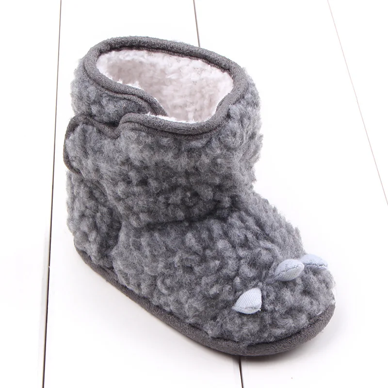 IEndyCn детская обувь зимняя теплый плюшевый бархат ботинки для маленьких детей международная торговля обувь малышей WMC603 - Цвет: gray