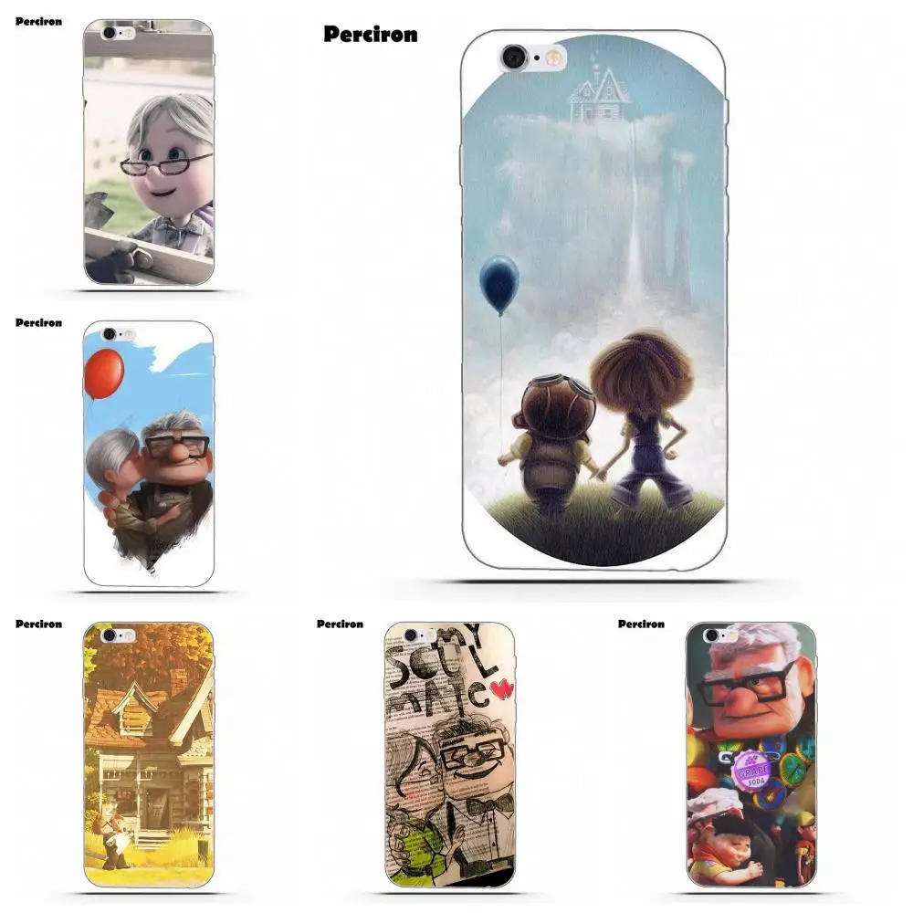 Мультфильм красота вверх Pixar Карл и Элли для iPhone 4 4S 5 5C SE 6 S 7 8 Plus X Galaxy S5 S6 S7 S8 Grand Core II