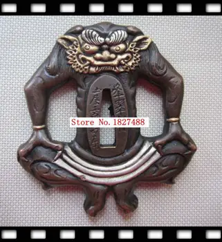 

Copper Japan katana Tsuba Handguard Sword Fittings Accessorie @Orcish Design