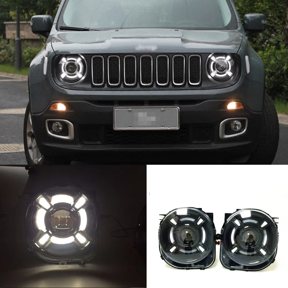 2 шт. Автомобильные светодиодные фары 55 Вт для Jeep Renegade 2015 2016 2017|Фара авто в сборе| |